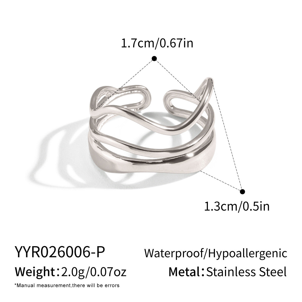 Adjustable Geometric Gold Plated Ring
